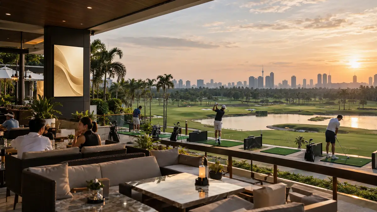 Ilustrasi persekitaran media golf, bukan foto tapak tertentu yang tersedia